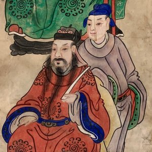 Chinese school: A view on the spring palace, 16/17th C. and 'Guanyin with servants', 19th C. — 照片 22