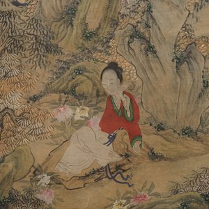 Chinese school: A view on the spring palace, 16/17th C. and 'Guanyin with servants', 19th C. — 照片 3