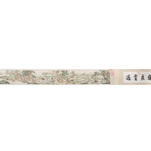 Chinese school, after Giuseppe Castiglione 郎世寧 (1688-1766): '100 horses', handscroll, ink and colour on paper, 18/19th C. — photo 3