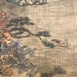 Chinese school, after Qiu Ying (c.1494-1551/52), ink and colour on silk: 'mountainous landscape', inscribed and dated 1545 — photo 22