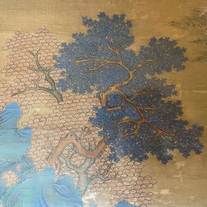 Chinese school, after Zhao Danian, ink and color on silk: 'Painter at work', 17/18th C. — 照片 9