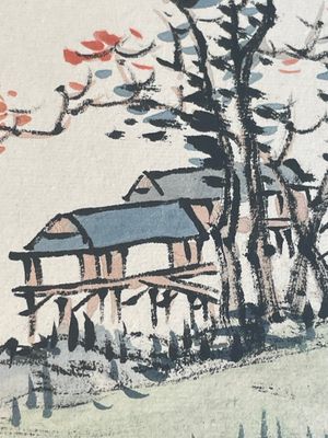 Chinese school: 'Album with eight various works', ink and colour on paper, 20th C. — 照片 17