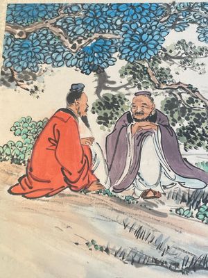 Chinese school: 'Album with eight various works', ink and colour on paper, 20th C. — 照片 20