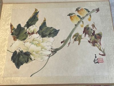 Chinese school: 'Album with eight various works', ink and colour on paper, 20th C. — 照片 22