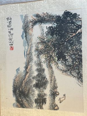Chinese school: 'Album with eight various works', ink and colour on paper, 20th C. — 照片 36