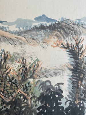 Chinese school: 'Album with eight various works', ink and colour on paper, 20th C. — 照片 39