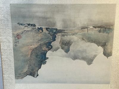 Chinese school: 'Album with eight various works', ink and colour on paper, 20th C. — 照片 44