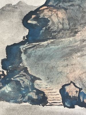 Chinese school: 'Album with eight various works', ink and colour on paper, 20th C. — 照片 47