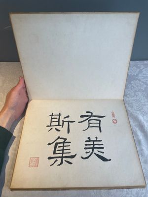Chinese school: 'Album with eight various works', ink and colour on paper, 20th C. — 照片 9