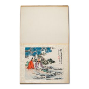 Chinese school: 'Album with eight various works', ink and colour on paper, 20th C. — 照片 4
