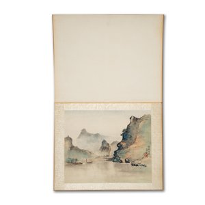 Chinese school: 'Album with eight various works', ink and colour on paper, 20th C. — 照片 10