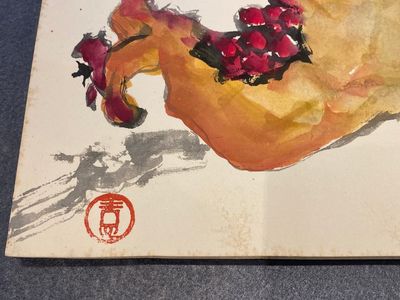 Chinese school: An album of twelve paintings with signatures of celebrities, a.o. Zhao Shaoang 趙少昂, ink and colour on paper, dated 1944 — photo 33