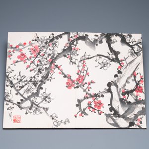 Chinese school: An album of twelve paintings with signatures of celebrities, a.o. Zhao Shaoang 趙少昂, ink and colour on paper, dated 1944 — photo 14