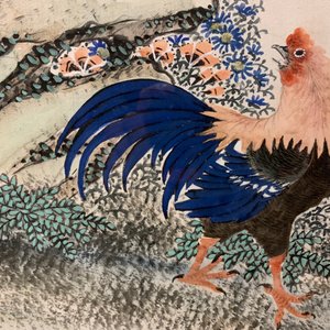 Chinese school: Birds among flowering branches, ink and watercolour on silk, 18/19th C. — 照片 9