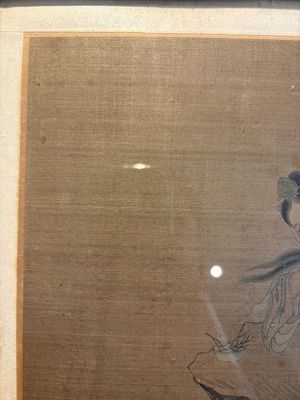 Chinese school: 'Bodhisattva and a Dragon', ink and colour on silk, 19th C. — foto 9