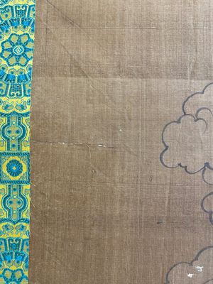 Chinese school: 'Bodhisattva met twee dienaren', inkt en kleur op zijde, 18/19e eeuw — foto 16
