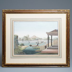 Chinese school, Canton, aquarel op papier, 19e eeuw: Vier scènes met de theeproductie — foto 5