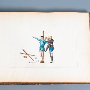 Chinese school, Canton, ink and colour on paper, 19th C.: an album with 29 landscapes and punishment scenes — 照片 16