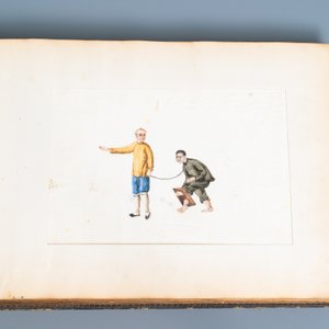 Chinese school, Canton, ink and colour on paper, 19th C.: an album with 29 landscapes and punishment scenes — 照片 6