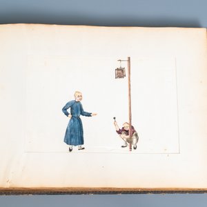Chinese school, Canton, ink and colour on paper, 19th C.: an album with 29 landscapes and punishment scenes — 照片 10