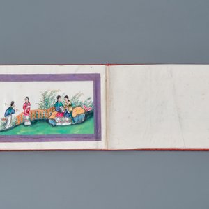 Chinese school, Canton, inkt en kleur op rijstpapier, 19e eeuw: collectie van 39 tekeningen in zes albums — foto 12