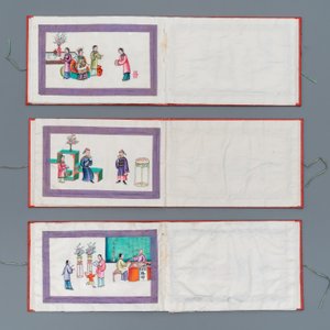 Chinese school, Canton, inkt en kleur op rijstpapier, 19e eeuw: collectie van 39 tekeningen in zes albums — foto 17