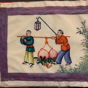 Chinese school, Canton, inkt en kleur op rijstpapier, 19e eeuw: collectie van 39 tekeningen in zes albums — foto 48
