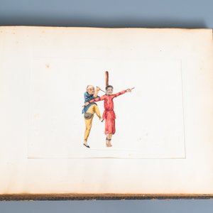 Chinese school, Canton, inkt en kleur op rijstpapier, 19e eeuw: een album met 29 landschappen en lijfstraffen — foto 11