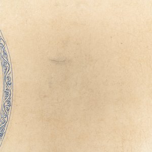 Chinese school, colour on paper, 19th C.: 'A blue and white porcelain Yuan period dish' — photo 15