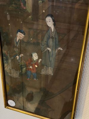Chinese school: 'Courtyard Scenes with Figures', ink and colour on silk, 19th C. — photo 11