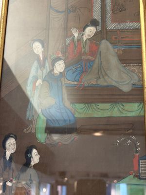 Chinese school: 'Courtyard Scenes with Figures', ink and colour on silk, 19th C. — photo 4