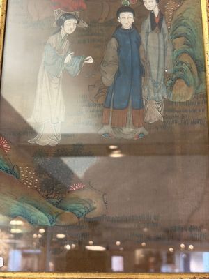 Chinese school: 'Courtyard Scenes with Figures', ink and colour on silk, 19th C. — photo 8