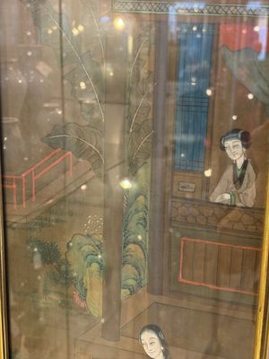 Chinese school: 'Courtyard Scenes with Figures', ink and colour on silk, 19th C. — photo 10