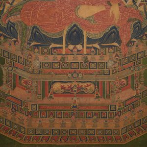 Chinese school, dated 1454, ink and colour on silk: Portrait of Shakyamuni Buddha — photo 5