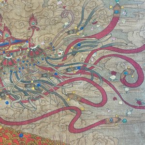 Chinese school: 'De 33-koppige Avalokitesvara', inkt en kleur op zijde, 19/20e eeuw — foto 40
