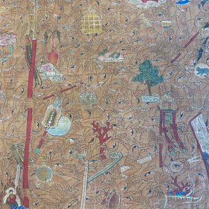 Chinese school: 'De 33-koppige Avalokitesvara', inkt en kleur op zijde, 19/20e eeuw — foto 47