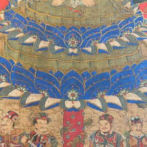 Chinese school: 'De 33-koppige Avalokitesvara', inkt en kleur op zijde, 19/20e eeuw — foto 51