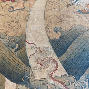 Chinese school: 'De 33-koppige Avalokitesvara', inkt en kleur op zijde, 19/20e eeuw — foto 55