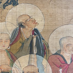 Chinese school: 'De 33-koppige Avalokitesvara', inkt en kleur op zijde, 19/20e eeuw — foto 58