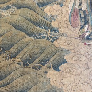 Chinese school: 'De 33-koppige Avalokitesvara', inkt en kleur op zijde, 19/20e eeuw — foto 59