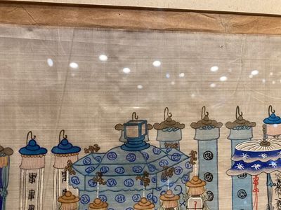 Chinese school: De pelgrimsprocessie van het Dajia Mazu festival in Taiwan, inkt en kleur op zijde, Qing — foto 5
