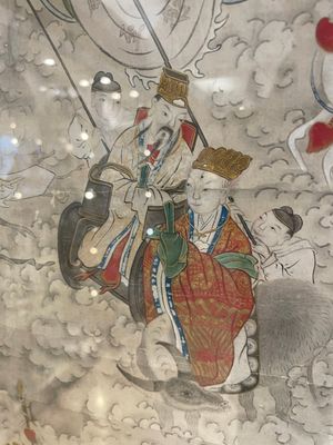 Chinese school: 'Deities in heaven', ink and colour on silk, 19th C. — photo 18