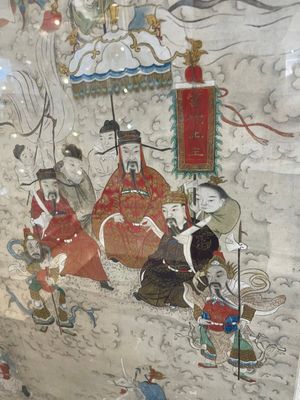 Chinese school: 'Deities in heaven', ink and colour on silk, 19th C. — photo 33