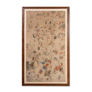 Chinese school: 'Deities in heaven', ink and colour on silk, 19th C. — photo 1