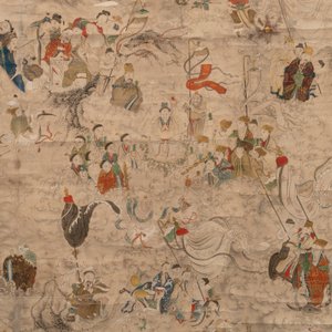 Chinese school: 'Deities in heaven', ink and colour on silk, 19th C. — photo 3