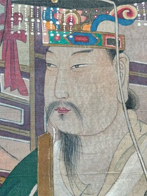 Chinese school: 'Deities in heaven', ink and colour on silk, Qing — 照片 11