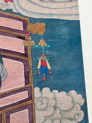 Chinese school: 'Deities in heaven', ink and colour on silk, Qing — 照片 12