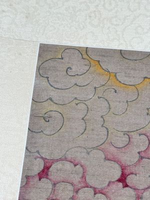 Chinese school: 'Deities in heaven', ink and colour on silk, Qing — 照片 14