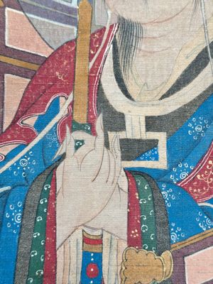 Chinese school: 'Deities in heaven', ink and colour on silk, Qing — 照片 9