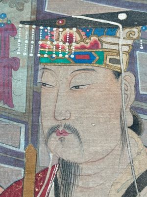 Chinese school: 'Deities in heaven', ink and colour on silk, Qing — 照片 10